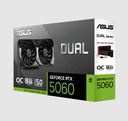 [LT4727] Tarjeta de Video Asus Dual RTX-5060 8Gb Oc Edition Gddr7 128bit 1hdmi 3dp 2vent Pcie 5.0 DUAL-RTX5060-O8G