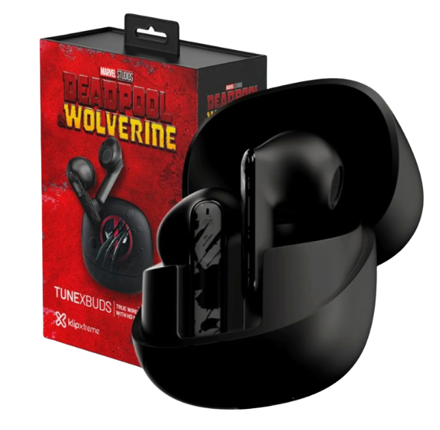 AUDIFONO + MICROFONO TUNEXBUDS KLIP XTREME KTE-007MD DEADPOOL INEAR BLUETOOTH - 20H