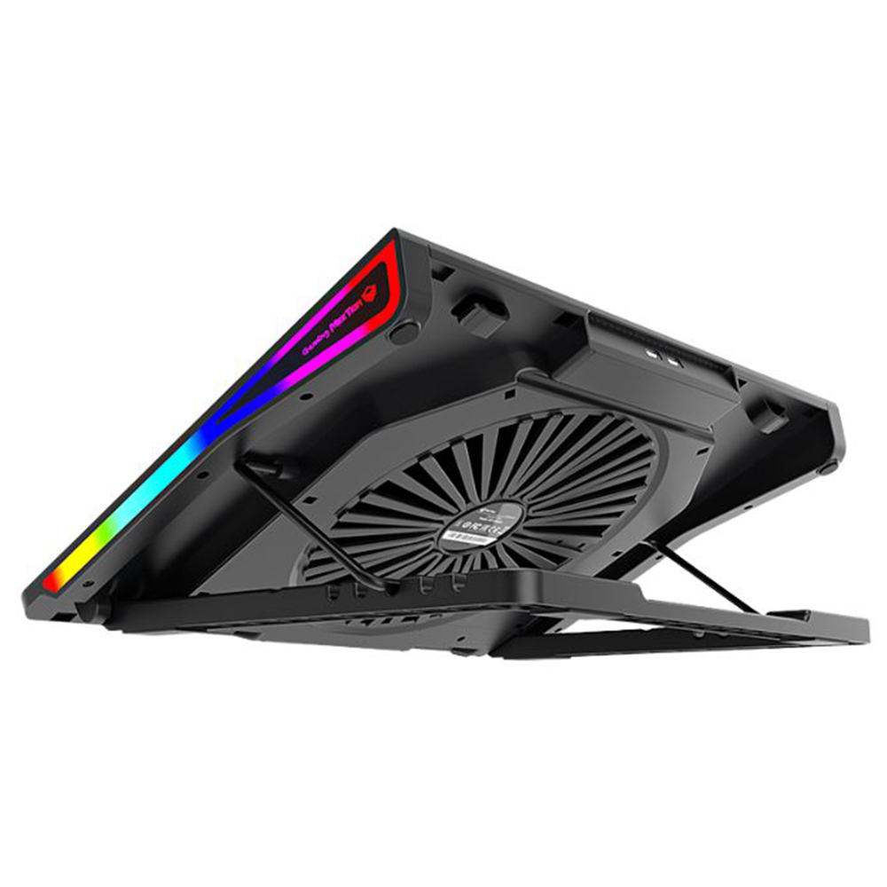 Laptop Cooler para Netbook Gamer Meetion MT-CP5050  1 Ventiladores   2 Puertos usb black