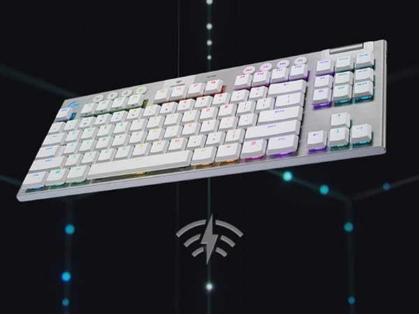 Teclado Logitech Gaming G915 X LIGHTSPEED TKL LP White Wireless RGB Mechanical 920-012732