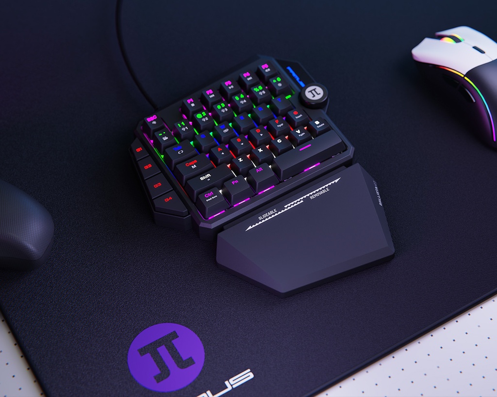Teclado Primus Gaming Ballista 41T Retroiluminado para una mano USB PKS-040E