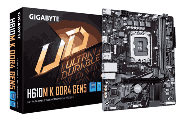 Mbo Gigabyte H610M K DDR4 GEN5 14VA LGA1700 2DDR4 HDMI M.2 USB3.2 PCIe4.0 micro-ATX