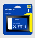 Disco Duro Sólido Adata 1TB SU650 2,5Inch SATA III Hasta 520MB/s ASU650SS-1TT-R