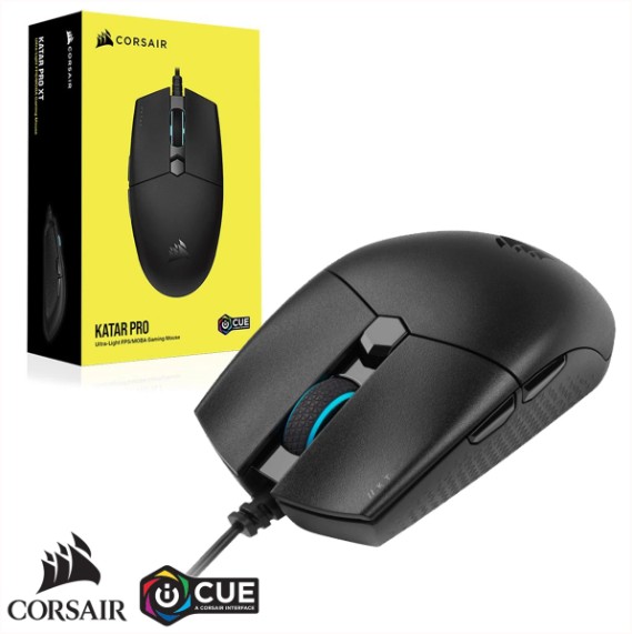 Mouse Corsair KATAR PRO WIRED GAMING 12000DPI ULTRALIGERO NEGRO CH-930C011-NA
