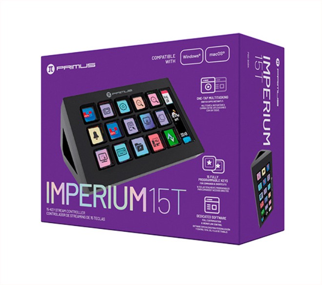 Stream Deck LCD Primus Imperium 15T con 15 Teclas Macro LDC PSD-90BK