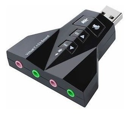 [LT0461] Tarjeta De Sonido Externa USB 7.1 Channel con regulador de Volumen USB 2.0