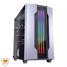 [LT1070] Case Cougar Gamer Gemini M vidrio templado RGB Mid-Tower no incluye fuente de poder plateado  385TMB0.0002