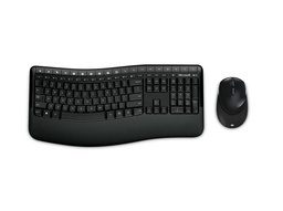 [LT2933] Combo Teclado + Mouse Microsoft Wireless Confort 5050 Desktop Ergonomico Black Spanish