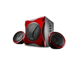 [LT4656] Parlantes Energy Sistem 400 Black & Red Sistema de Sonido con Subwoofer 2.1 40W RMS MP3 USB SD PN:391745