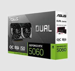 [LT4727] Tarjeta de Video Asus Dual RTX-5060 8Gb Oc Edition Gddr7 128bit 1hdmi 3dp 2vent Pcie 5.0 DUAL-RTX5060-O8G