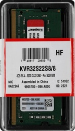 [LT4867] Memoria Ram Laptop Kingston 8GB DDR4 3200MHZ  CL22 ECC 260pin SO-DIMM KVR32S22S8/8WP